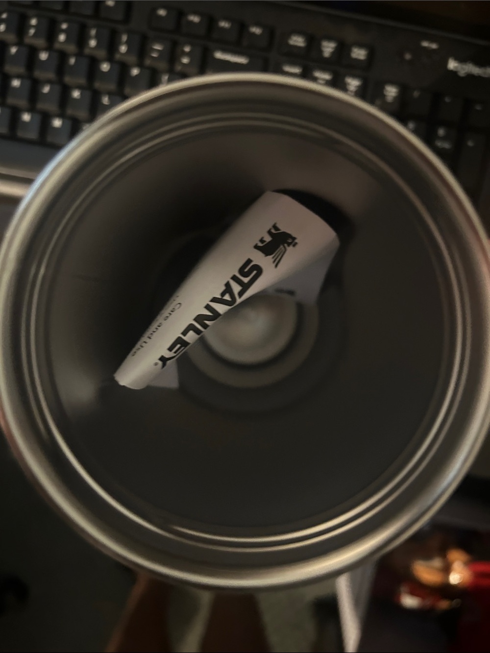 Stanley Orange Insulated Travel Tumbler with Handle - Picture 5 of 8